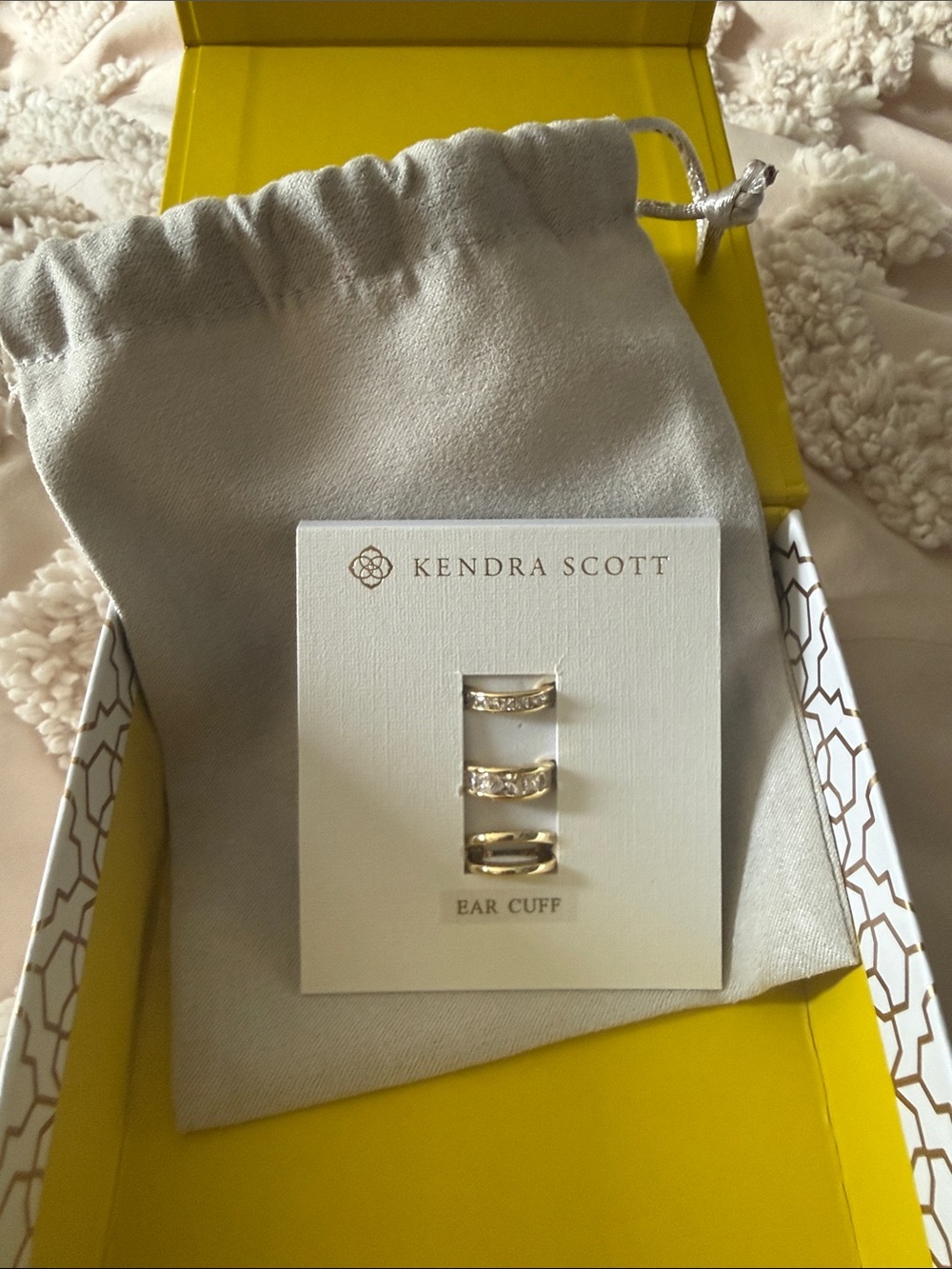 Kendra Scott Gold Tone Crystal Ear Cuff Trio